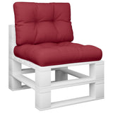 VidaXL coussins de palette 2 pcs tissu rouge vin