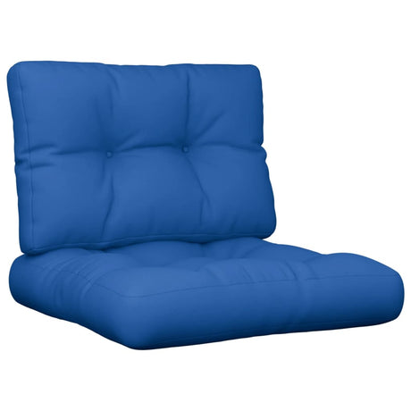 VidaXL coussins de palette 2 pcs tissu bleu royal