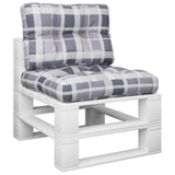 VidaXL Coussins de palette 2 pcs tissu à motif losange gris