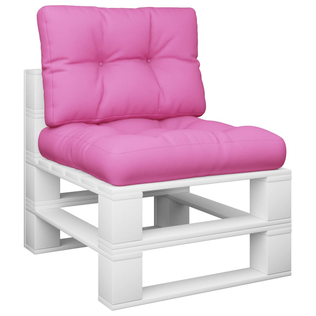 VidaXL coussins de palette 2 pcs tissu rose