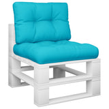 VidaXL coussins de palette 2 pcs tissu turquoise