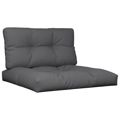 VidaXL coussins de palette 2 pcs tissu anthracite