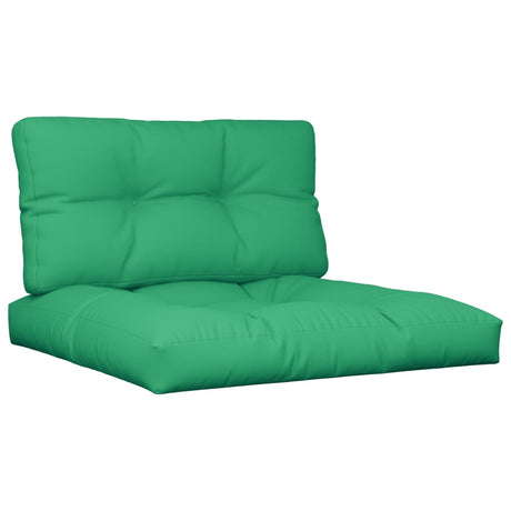 VidaXL coussins de palette 2 pcs tissu vert