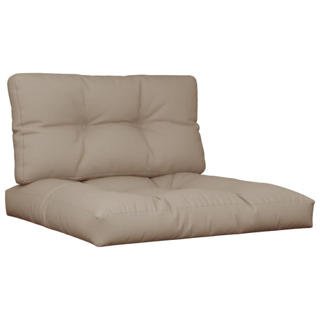 VidaXL coussins de palette 2 pcs tissu taupe