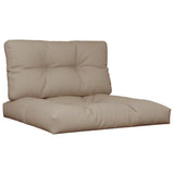 VidaXL coussins de palette 2 pcs tissu taupe