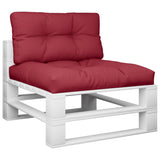 VidaXL coussins de palette 2 pcs tissu rouge vin