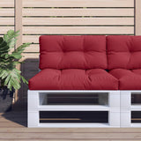 VidaXL coussins de palette 2 pcs tissu rouge vin