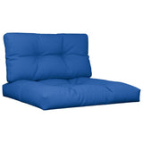 VidaXL coussins de palette 2 pcs tissu bleu royal