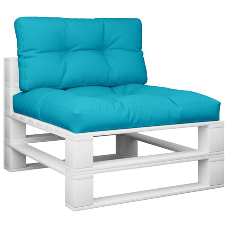 VidaXL coussins de palette 2 pcs tissu turquoise