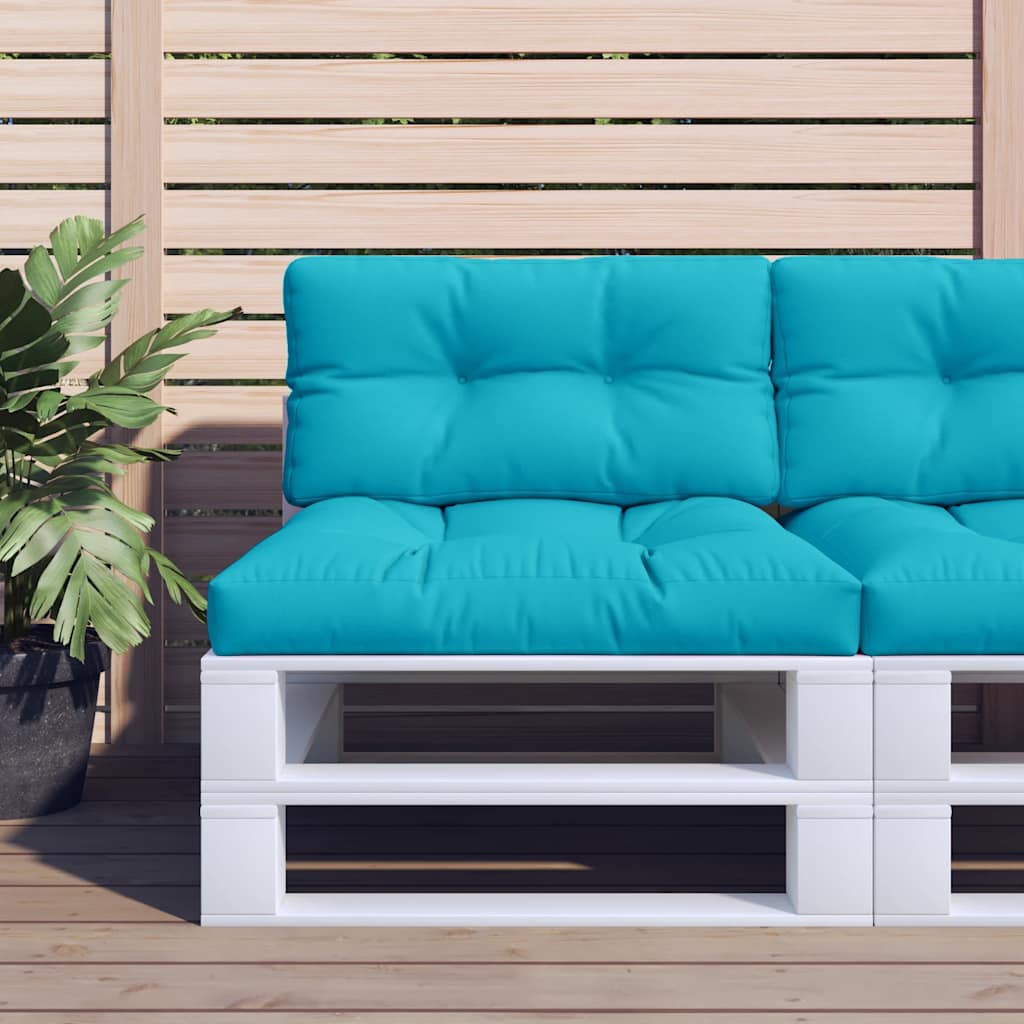 VidaXL coussins de palette 2 pcs tissu turquoise