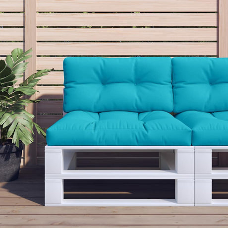 VidaXL coussins de palette 2 pcs tissu turquoise