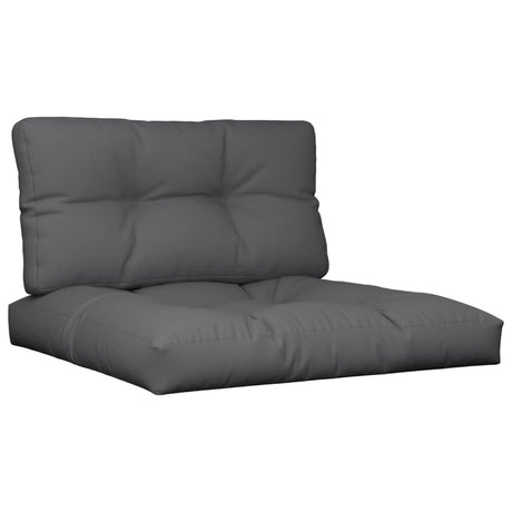VidaXL coussins de palette 2 pcs tissu anthracite