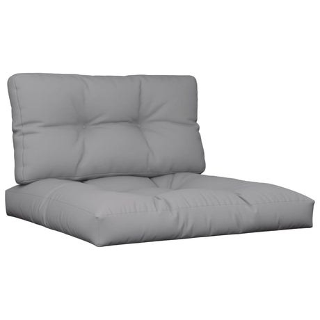VidaXL coussins de palette 2 pcs tissu gris