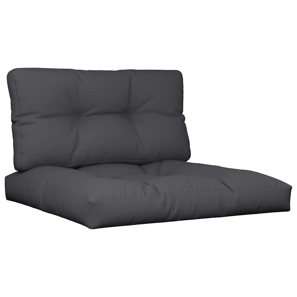 VidaXL coussins de palette 2 pcs tissu noir
