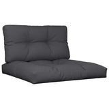 VidaXL coussins de palette 2 pcs tissu noir