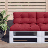 VidaXL coussins de palette 2 pcs tissu rouge vin