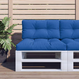 VidaXL coussins de palette 2 pcs tissu bleu royal