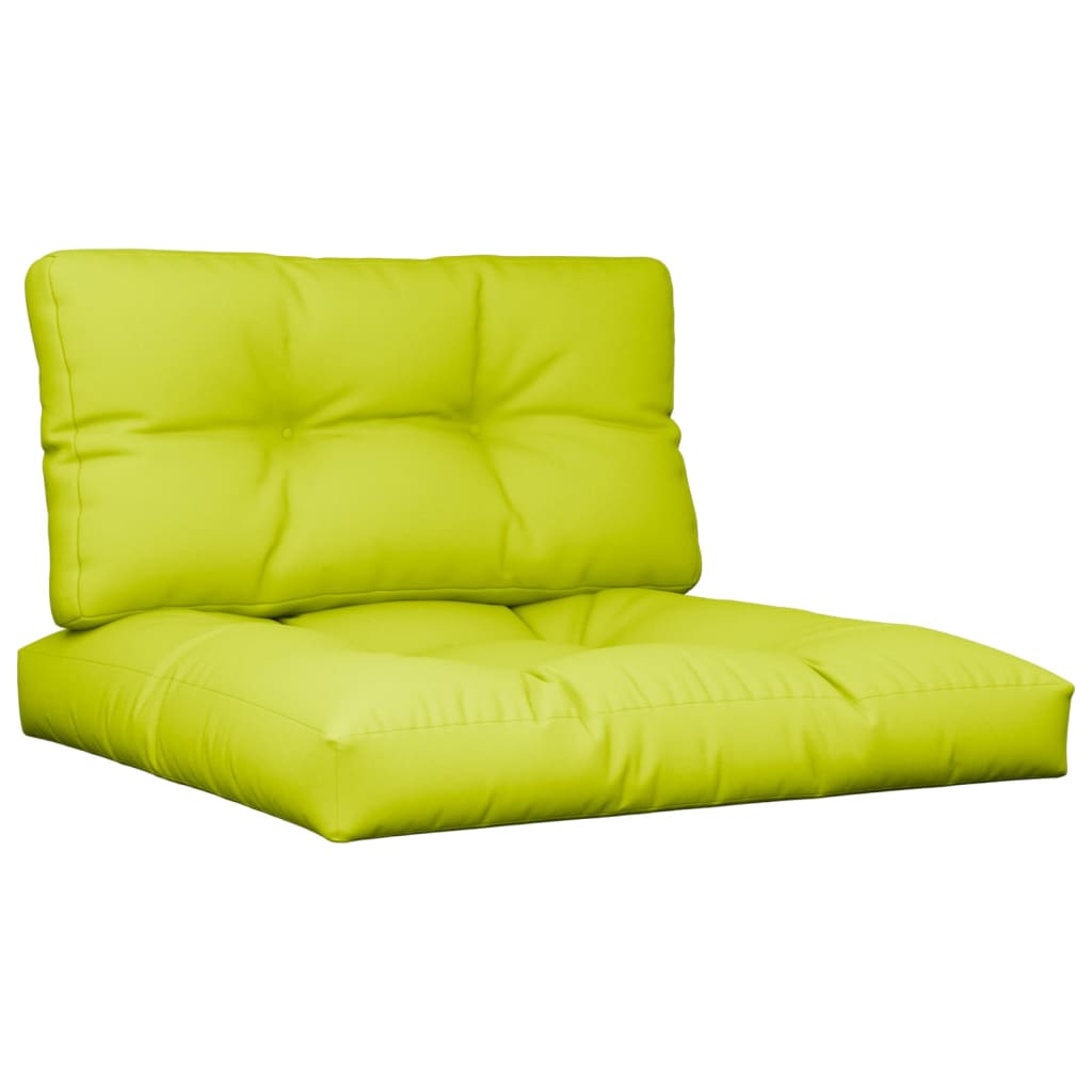 Vidaxl Pallet Cushions 2 St tessuto verde brillante