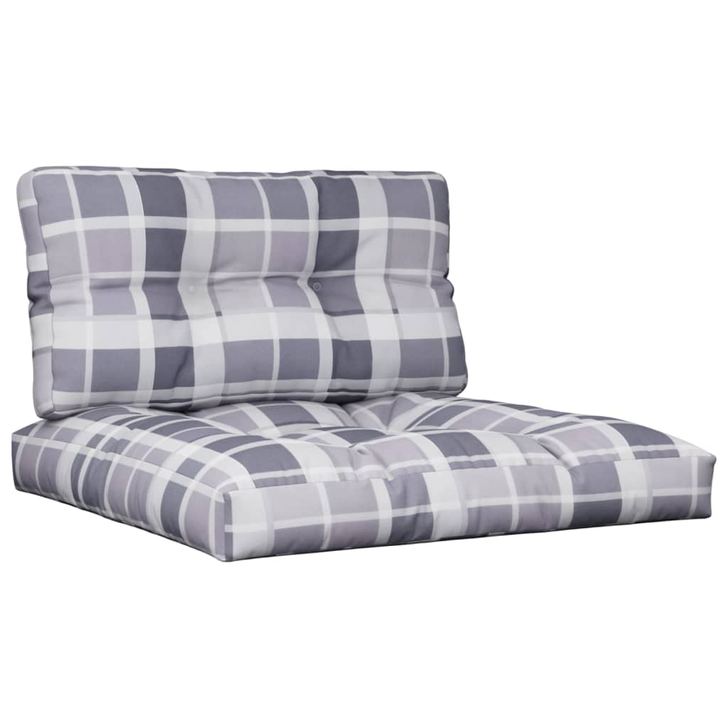 Coussins de palette vidaxl 2 stedcase motif tissu gris