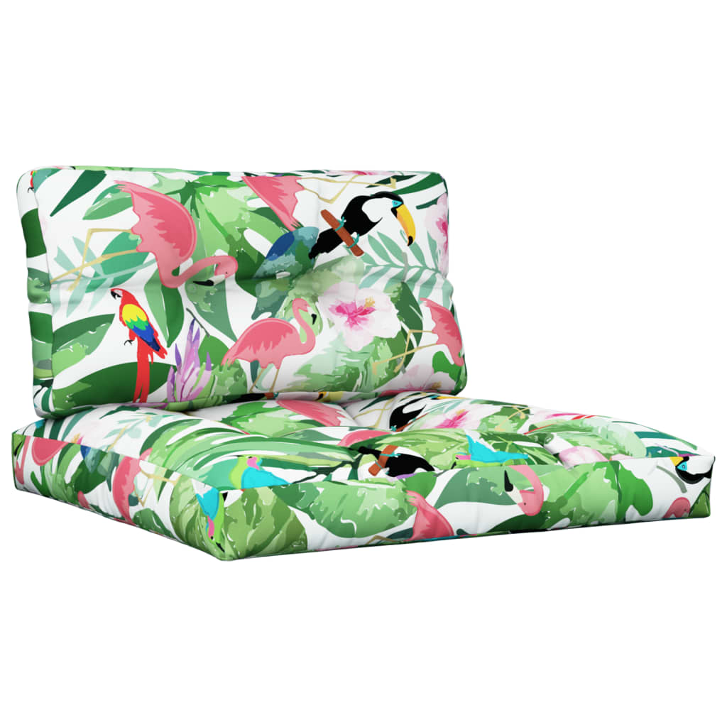 VidaXL coussins de palette 2 pcs tissu multicolore