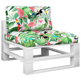VidaXL coussins de palette 2 pcs tissu multicolore