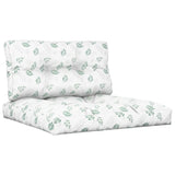 VidaXL coussins de palette 2 pcs tissu motif feuille