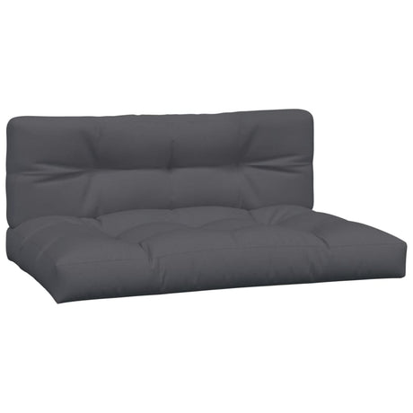 VidaXL coussins de palette 2 pcs tissu anthracite