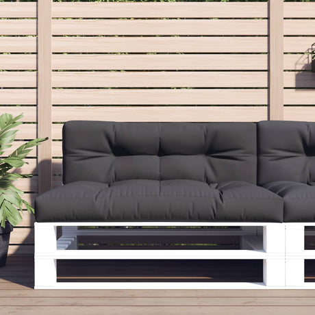 VidaXL coussins de palette 2 pcs tissu anthracite