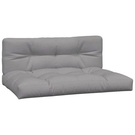 VidaXL coussins de palette 2 pcs tissu gris