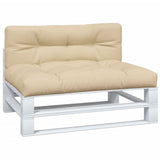 VidaXL coussins de palette 2 pcs tissu beige