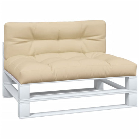 VidaXL coussins de palette 2 pcs tissu beige