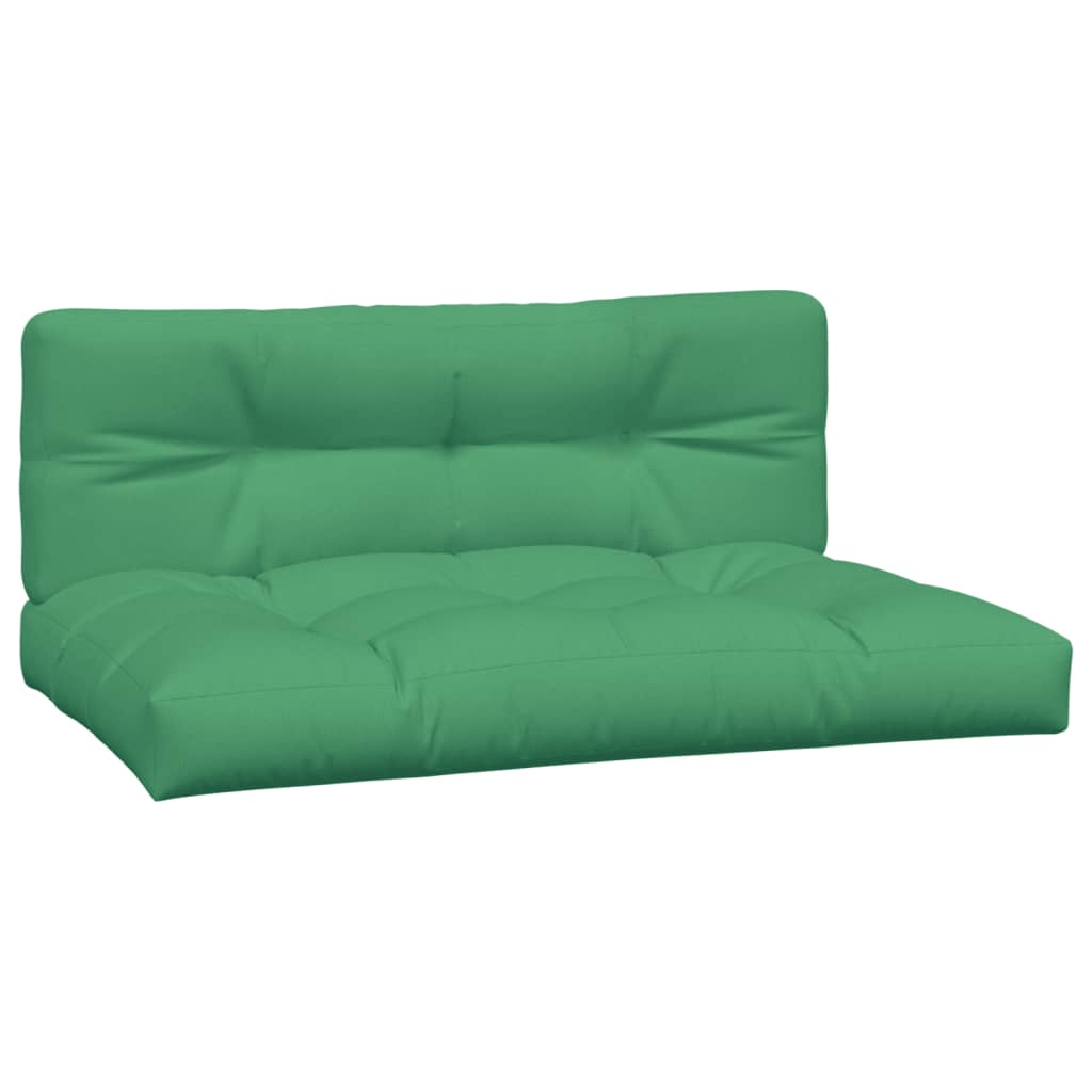 VidaXL coussins de palette 2 pcs tissu vert