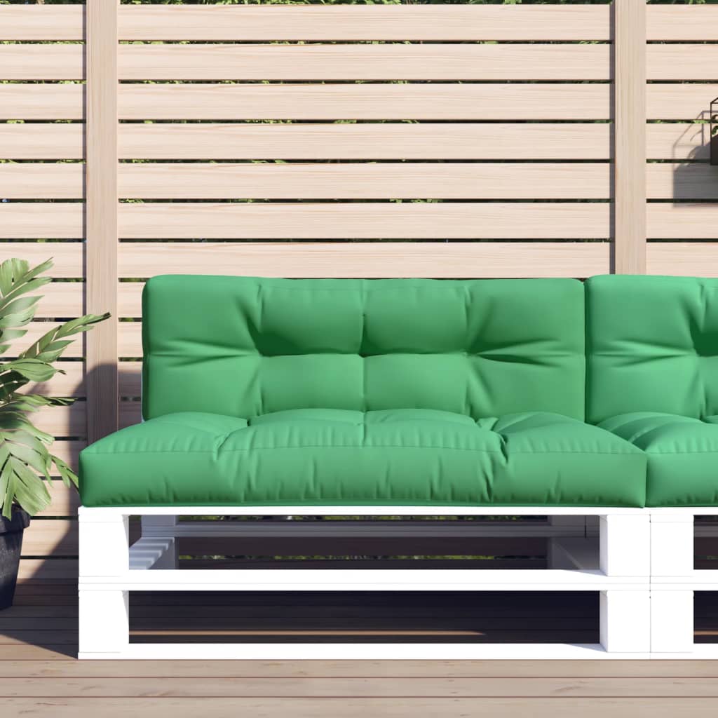 VidaXL coussins de palette 2 pcs tissu vert