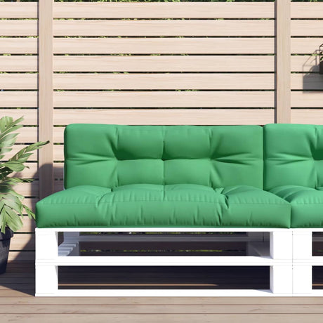 VidaXL coussins de palette 2 pcs tissu vert