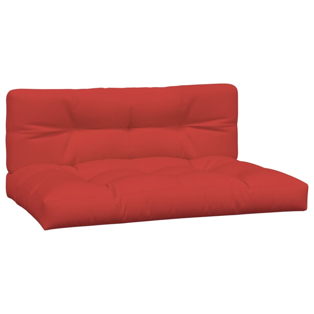 VidaXL coussins de palette 2 pcs tissu rouge