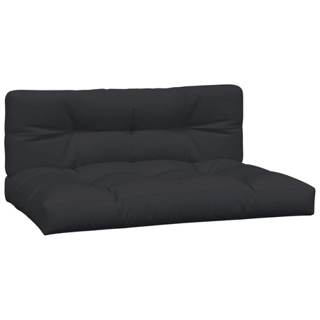 VidaXL coussins de palette 2 pcs tissu noir