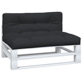 VidaXL coussins de palette 2 pcs tissu noir