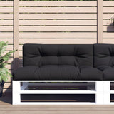 VidaXL coussins de palette 2 pcs tissu noir