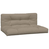 VidaXL coussins de palette 2 pcs tissu taupe