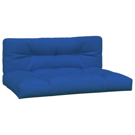 VidaXL coussins de palette 2 pcs tissu bleu royal