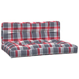 VidaXL coussins de palette 2 pcs tissu motif losange rouge