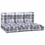 VidaXL coussins de palette 2 pcs tissu à motif losange gris