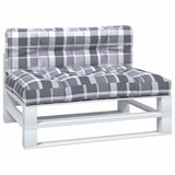 VidaXL coussins de palette 2 pcs tissu à motif losange gris