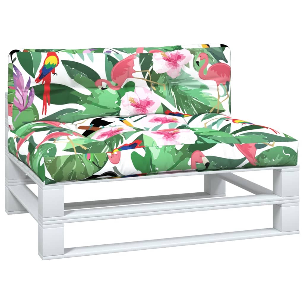 VidaXL coussins de palette 2 pcs tissu multicolore