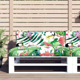 VidaXL coussins de palette 2 pcs tissu multicolore