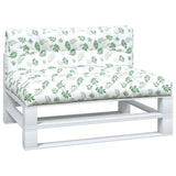 VidaXL Coussins de palette 2 pcs tissu motif feuille
