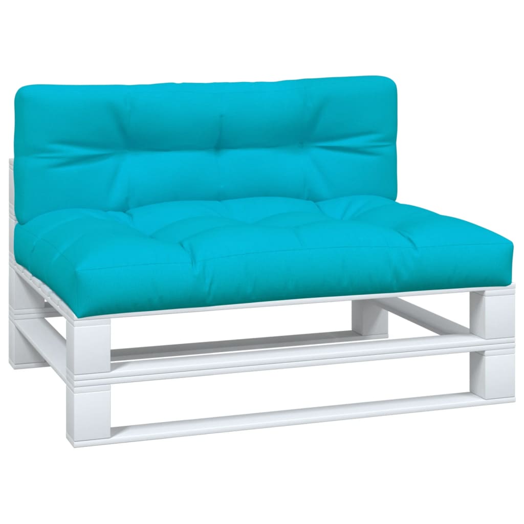 VidaXL coussins de palette 2 pcs tissu turquoise