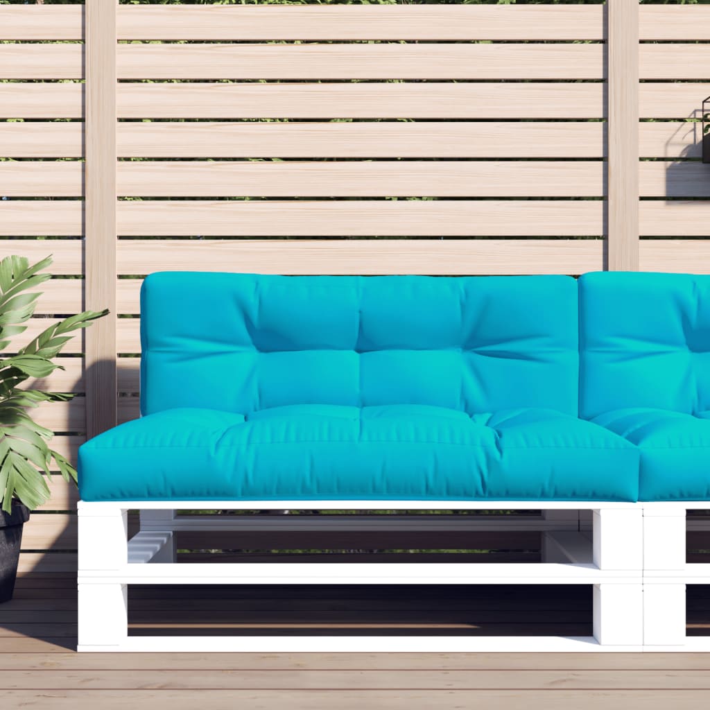 VidaXL coussins de palette 2 pcs tissu turquoise