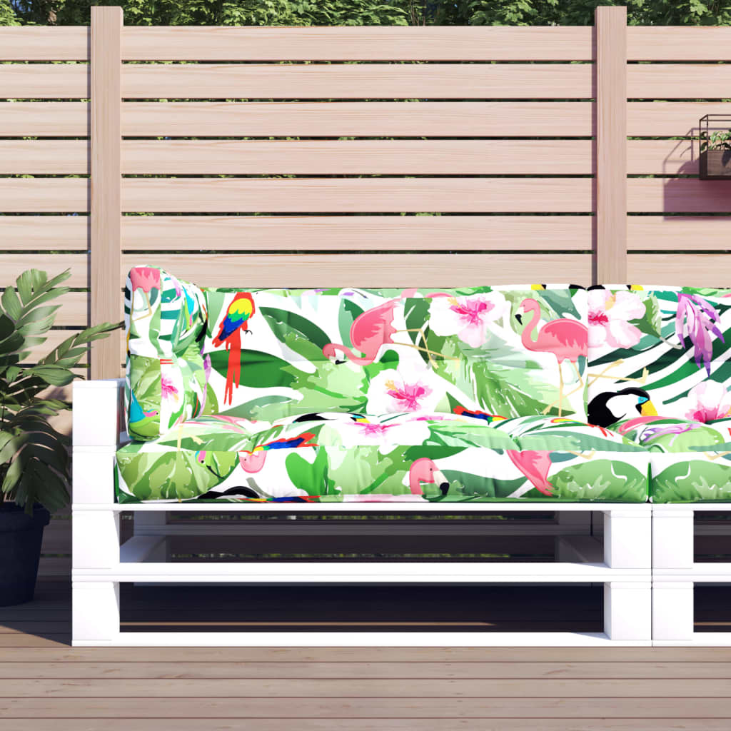 VidaXL Coussins de palette 3 pcs tissu multicolore
