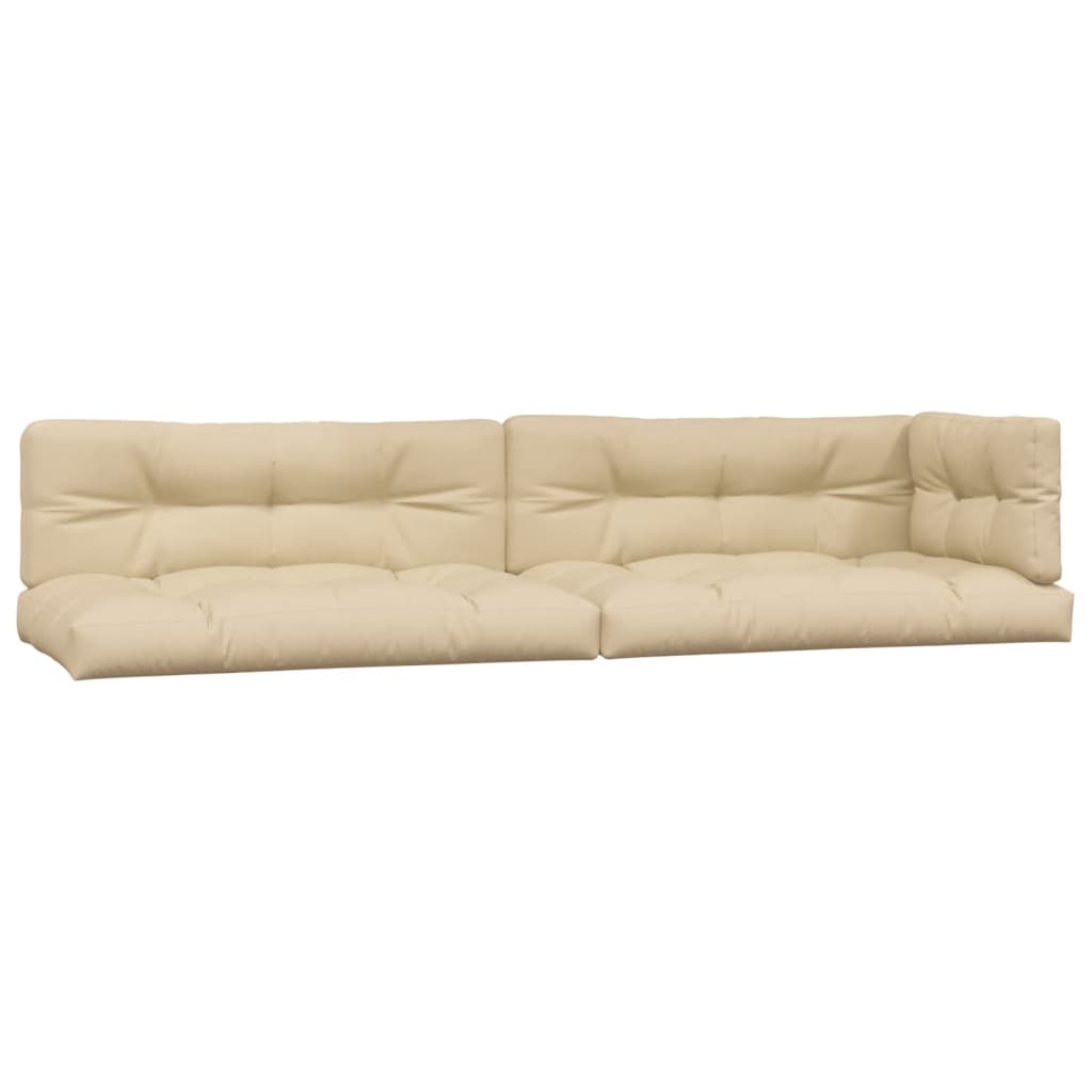 VidaXL coussins de palette 5 pcs tissu beige